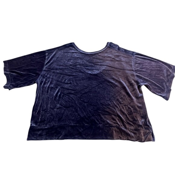 We the Free People Valerie scoop back velvet tee purple Size M - Picture 1 of 9